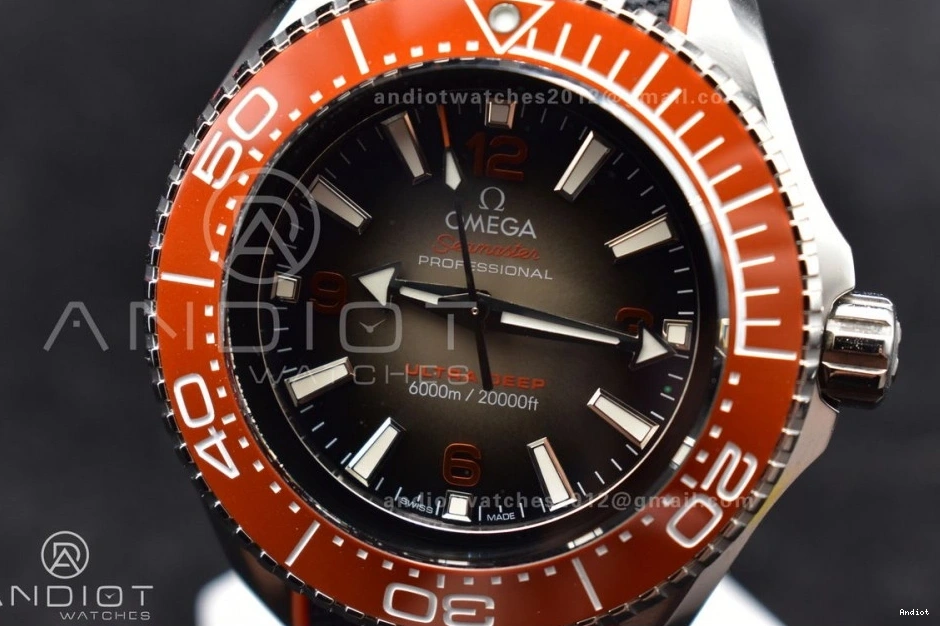 Dial TF Deep Gray Ceramic Rubber SS A2824 on Best Strap Orange 6000M Black Ultra Bezel Seamaster Edition 1:1 0512